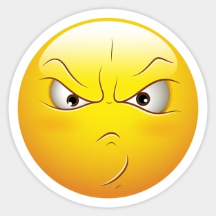 Angry Smiley Face Emoticon Sticker